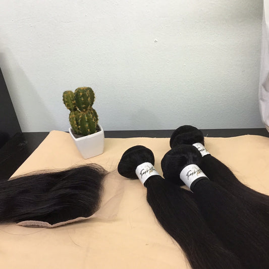 3 Bundles w/ Closure